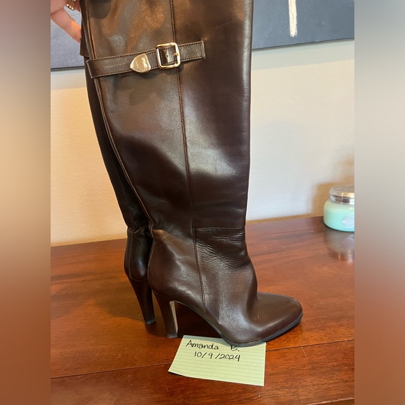 Coach Women’s Heeled Leather Boot, Size 8.5 - Picture 2 of 5